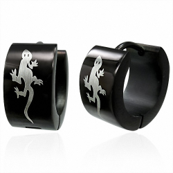 Ape Pads Creoles Acciaio inossidabile Incisione Salamandre Gecko