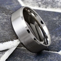 Ehering Ring Ring Allianz Mann Edelstahl Matt Effekt gebürstet Breite 8mm