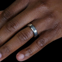 Engagement Ring Female Man Ring Stainless Steel Matte Brushed Width 6mm