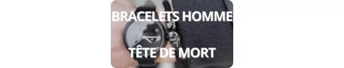 Bracelets homme tête de mort - bracelets biker pas cher - Hommebijoux