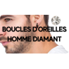 Orecchini uomo diamantato