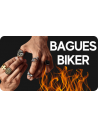 Anillos de motociclista para hombre / Anillos de calavera para hombre