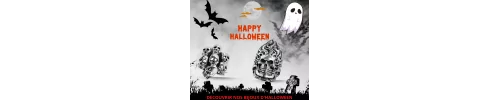 Halloween-Schmuck: Herren, Ringe, Armbänder, Lederanhänger, Stahl