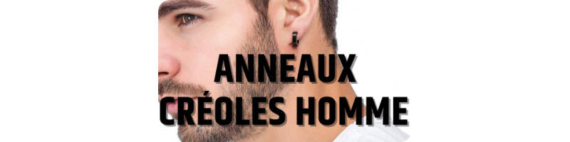 Boucles d'oreilles homme anneau - Boucles d'oreilles créoles - Hommebijoux