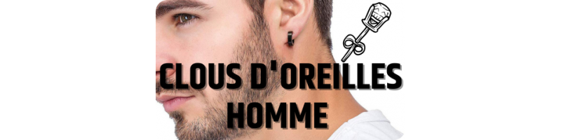 Clous d'oreilles homme - Boucles d'oreilles homme diamant -Hommebijoux