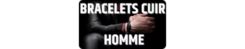 Bracciale in pelle da uomo - Bracciale in pelle da uomo personalizzato - Hommebijoux