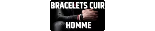 Men's leather bracelet - Personalized men's leather bracelet - Hommebijoux